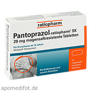 Bild für Pantoprazol-ratiopharm SK 20mg magensaftres. Tbl. - 14 Stück von ratiopharm GmbH Bild für Bild für Pantoprazol-ratiopharm SK 20mg magensaftres. Tbl. - 14 Stück von ratiopharm GmbH