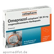 Omeprazol - ratiopharm Sk 20mg magensaftres. Hartkap.  ratiopharm GmbH