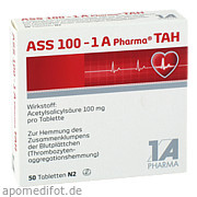 Bild für ASS 100 - 1 A Pharma TAH - 50 Stück von 1 A Pharma GmbH Bild für Bild für ASS 100 - 1 A Pharma TAH - 50 Stück von 1 A Pharma GmbH