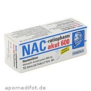 Bild für NAC-ratiopharm akut 600mg Hustenlöser - 10 Stück von ratiopharm GmbH Bild für Bild für NAC-ratiopharm akut 600mg Hustenlöser - 10 Stück von ratiopharm GmbH