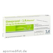 Omeprazol  -  1 A Pharma 20mg bei Sodbrennen 1 A Pharma GmbH
