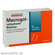 Macrogol - ratiopharm Balance Pulv.  z. H. e. Lsg. z. Ein.  ratiopharm GmbH