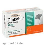 Ginkobil - ratiopharm 40mg Filmtabletten ratiopharm GmbH
