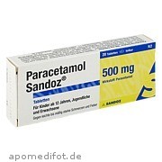 PARACETAMOL SANDOZ 500MG Hexal AG