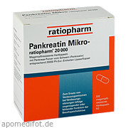 Bild für Pankreatin Mikro-ratiopharm 20000 - 200 Stück von ratiopharm GmbH Bild für Bild für Pankreatin Mikro-ratiopharm 20000 - 200 Stück von ratiopharm GmbH