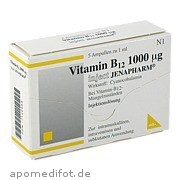 Bild für VITAMIN B12 1000UG INJECT JENAPHARM - 5 Stück von MIBE GmbH Arzneimittel Bild für Bild für VITAMIN B12 1000UG INJECT JENAPHARM - 5 Stück von MIBE GmbH Arzneimittel