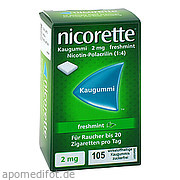 Bild für Nicorette 2mg Freshmint Kaugummi - 105 Stück von Pharma Gerke Arzneimittelvertriebs GmbH Bild für Bild für Nicorette 2mg Freshmint Kaugummi - 105 Stück von Pharma Gerke Arzneimittelvertriebs GmbH