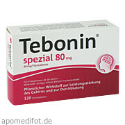 Bild für Tebonin spezial 80mg - 120 Stück von Dr.Willmar Schwabe GmbH & Co.KG Bild für Bild für Tebonin spezial 80mg - 120 Stück von Dr.Willmar Schwabe GmbH & Co.KG