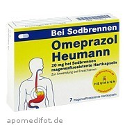 Bild für Omeprazol Heumann 20mg b Sodbr. magensaftr.Hartk. - 7 Stück von HEUMANN PHARMA GmbH & Co. Generica KG Bild für Bild für Omeprazol Heumann 20mg b Sodbr. magensaftr.Hartk. - 7 Stück von HEUMANN PHARMA GmbH & Co. Generica KG