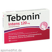 Bild für Tebonin intens 120mg - 30 Stück von Dr.Willmar Schwabe GmbH & Co.KG Bild für Bild für Tebonin intens 120mg - 30 Stück von Dr.Willmar Schwabe GmbH & Co.KG