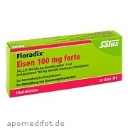 Bild für Floradix Eisen 100mg forte - 20 Stück von SALUS Pharma GmbH Bild für Bild für Floradix Eisen 100mg forte - 20 Stück von SALUS Pharma GmbH