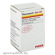 Bild für Thioctacid 600 HR - 30 Stück von MEDA Pharma GmbH & Co.KG Bild für Bild für Thioctacid 600 HR - 30 Stück von MEDA Pharma GmbH & Co.KG