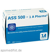 Bild für ASS 500-1A Pharma - 100 Stück von 1 A Pharma GmbH Bild für Bild für ASS 500-1A Pharma - 100 Stück von 1 A Pharma GmbH