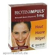 Bild für BIOTIN IMPULS 5mg - 100 Stück von Quiris Healthcare GmbH & Co. KG Bild für Bild für BIOTIN IMPULS 5mg - 100 Stück von Quiris Healthcare GmbH & Co. KG