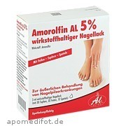 Bild für Amorolfin AL 5 % wirkstoffhaltiger Nagellack - 3 Milliliter von ALIUD Pharma GmbH Bild für Bild für Amorolfin AL 5 % wirkstoffhaltiger Nagellack - 3 Milliliter von ALIUD Pharma GmbH