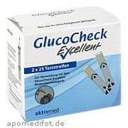 Bild für GlucoCheck Excellent Teststreifen - 50 Stück von Aktivmed GmbH Bild für Bild für GlucoCheck Excellent Teststreifen - 50 Stück von Aktivmed GmbH