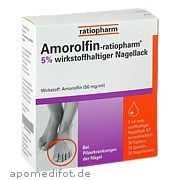 Bild für Amorolfin-ratiopharm 5% wirkstoffh. Nagellack - 3 Milliliter von ratiopharm GmbH Bild für Bild für Amorolfin-ratiopharm 5% wirkstoffh. Nagellack - 3 Milliliter von ratiopharm GmbH