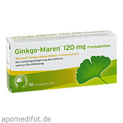 Bild für Ginkgo-Maren 120mg Filmtabletten - 30 Stück von Krewel Meuselbach GmbH Bild für Bild für Ginkgo-Maren 120mg Filmtabletten - 30 Stück von Krewel Meuselbach GmbH