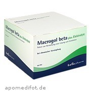 Bild für Macrogol beta plus Elektrolyte Pulver - 50 Stück von betapharm Arzneimittel GmbH Bild für Bild für Macrogol beta plus Elektrolyte Pulver - 50 Stück von betapharm Arzneimittel GmbH