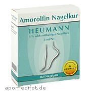Bild für Amorolfin Nagelkur Heumann 5% wirkstoffh.Nagellack - 3 Milliliter von HEUMANN PHARMA GmbH & Co. Generica KG Bild für Bild für Amorolfin Nagelkur Heumann 5% wirkstoffh.Nagellack - 3 Milliliter von HEUMANN PHARMA GmbH & Co. Generica KG