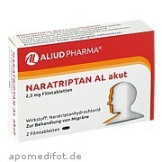 Bild für Bild für Naratriptan AL akut 2.5mg Filmtabletten - 2&nbsp;Stück von ALIUD Pharma GmbH