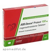 Bild für ASS Dexcel Protect 100mg - 50 Stück von Dexcel Pharma GmbH Bild für Bild für ASS Dexcel Protect 100mg - 50 Stück von Dexcel Pharma GmbH