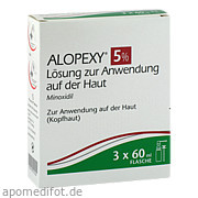 Bild für ALOPEXY 5% Lösung zur Anwendung auf der Haut - 3X60 Milliliter von PIERRE FABRE DERMO KOSMETIK GmbH GB - DUCRAY A-DERMA PFD Bild für Bild für ALOPEXY 5% Lösung zur Anwendung auf der Haut - 3X60 Milliliter von PIERRE FABRE DERMO KOSMETIK GmbH GB - DUCRAY A-DERMA PFD