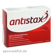 Bild für ANTISTAX extra Venentabletten - 60 Stück von EurimPharm Arzneimittel GmbH Bild für Bild für ANTISTAX extra Venentabletten - 60 Stück von EurimPharm Arzneimittel GmbH