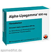 Bild für Alpha-Lipogamma 600mg Filmtabletten - 30 Stück von Wörwag Pharma GmbH & Co. KG Bild für Bild für Alpha-Lipogamma 600mg Filmtabletten - 30 Stück von Wörwag Pharma GmbH & Co. KG