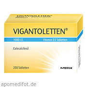 Vigantoletten 1000 I. E.  Vitamin D3 Tabletten Merck Selbstmedikation GmbH