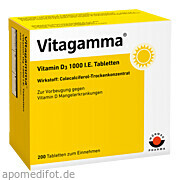 Vitagamma Vitamin D3 1000 I. E. Tabletten Wörwag Pharma GmbH & Co.  Kg