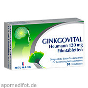 Bild für Ginkgovital Heumann 120 mg Filmtabletten - 30 Stück von HEUMANN PHARMA GmbH & Co. Generica KG Bild für Bild für Ginkgovital Heumann 120 mg Filmtabletten - 30 Stück von HEUMANN PHARMA GmbH & Co. Generica KG