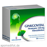 Bild für Ginkgovital Heumann 120 mg Filmtabletten - 120 Stück von HEUMANN PHARMA GmbH & Co. Generica KG Bild für Bild für Ginkgovital Heumann 120 mg Filmtabletten - 120 Stück von HEUMANN PHARMA GmbH & Co. Generica KG