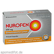 Bild für Nurofen 200 mg Schmelztabletten Lemon - 24 Stück von Reckitt Benckiser Deutschland GmbH Bild für Bild für Nurofen 200 mg Schmelztabletten Lemon - 24 Stück von Reckitt Benckiser Deutschland GmbH