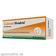 Cetirizin Vividrin 10mg Filmtabletten Dr.  Gerhard Mann Chem.  - Pharm.  Fabrik GmbH