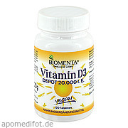 Vitamin D3 Depot 20000 I.  E.  Vegan Biomenta GmbH