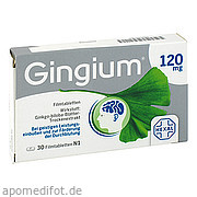Bild für Gingium 120 mg Filmtabletten - 30 Stück von Hexal AG Bild für Bild für Gingium 120 mg Filmtabletten - 30 Stück von Hexal AG