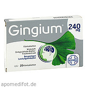 Bild für Bild für Gingium 240 mg Filmtabletten - 20 Stück von Hexal AG