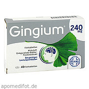 Bild für Bild für Gingium 240 mg Filmtabletten - 40 Stück von Hexal AG