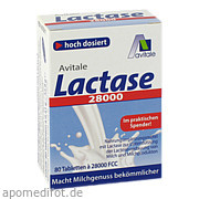 Lactase 28000 Fcc Tabletten im Spender Avitale GmbH