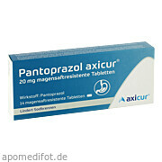 Bild für Pantoprazol axicur 20 mg magensaftresistente Tabl. - 14 Stück von axicorp Pharma GmbH Bild für Bild für Pantoprazol axicur 20 mg magensaftresistente Tabl. - 14 Stück von axicorp Pharma GmbH