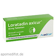 Bild für Loratadin axicur 10 mg Tabletten - 50 Stück von axicorp Pharma GmbH Bild für Bild für Loratadin axicur 10 mg Tabletten - 50 Stück von axicorp Pharma GmbH