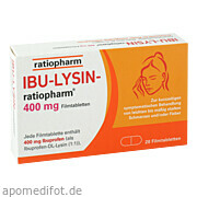 Ibu - Lysin - ratiopharm 400 mg Filmtabletten ratiopharm GmbH