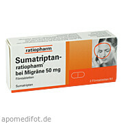 Sumatriptan - ratiopharm bei Migräne 50 mg Filmtabl.  ratiopharm GmbH