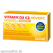 Vitamin D3 K2 Hevert plus Calcium und Magnesium 1000 I. E.  Hevert Arzneimittel GmbH & Co.  Kg