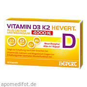 Bild für VITAMIN D3 K2 Hevert+Calcium u.Magnes.4000 IE - 60 Stück von Hevert Arzneimittel GmbH & Co. KG Bild für Bild für VITAMIN D3 K2 Hevert+Calcium u.Magnes.4000 IE - 60 Stück von Hevert Arzneimittel GmbH & Co. KG
