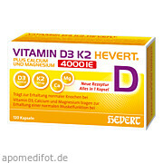 Vitamin D3 K2 Hevert + Calcium u. Magnes. 4000 Ie Hevert Arzneimittel GmbH & Co.  Kg